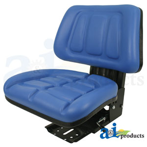 A-T333BU Seat w/ Trapezoid Backrest, Blue Vinyl, 265 lb / 120 kg Weight Limit