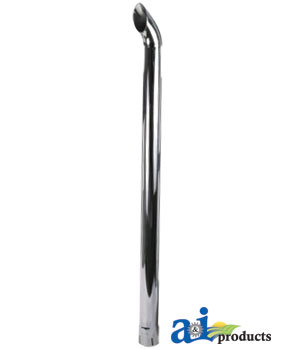 A-ZNL89027C Chrome Exhaust Stack, Curved