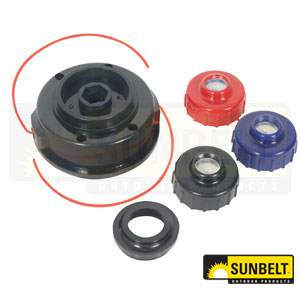 A-B1WE228 Commercial Tap-N-Go Trimmer Head (w/ 5/16" RH knob, 1/4" RH knob, and retainer)
