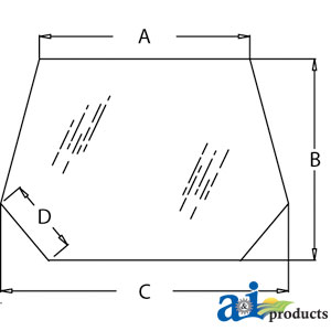 A-82852200 Glass, Rear, Upper
