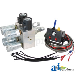 A-14791 Hyd. Multiplier, 2 Circuit w/ Switchbox / JD Couplers, 12VDC