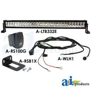 A-LTB332EKT Light Bar Kit, LED, 32" Straight Double Row, Flood / Spot Combo, Harness, Switch