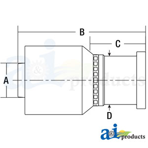 A-C61-20-20-W (HW-C61) Code 61 Flange Head - Straight