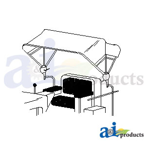 A-VLD5055 Replacement Cover, 3 Bow (48") Blue