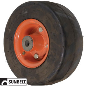 A-B1CO84 WHEEL-SMOOTH, 9X3.5X4, 4 PLY, ORANGE