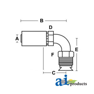 A-MIX90-06-04-W (HW-MIX90) SAE 45° INVERT