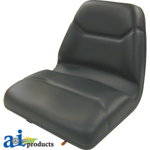 A-TMS111BL Seat, Michigan Style, w/ Slide Track, Deluxe Cushion, BLK
