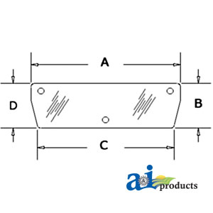 A-3476137M1 Glass, Rear, Lower