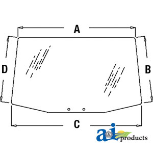 A-R110990 Glass, Rear