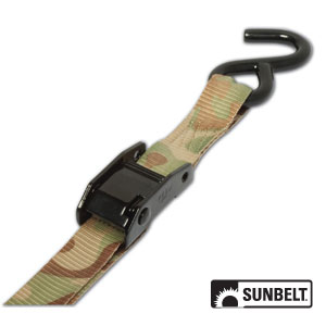 A-B1409490 5 1/2' X 1" Black Standard Cambuckle, Camo Webbing, Hooks