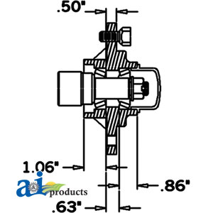 A-HS130045 Hub & Spindle Assy. (4 Bolt)