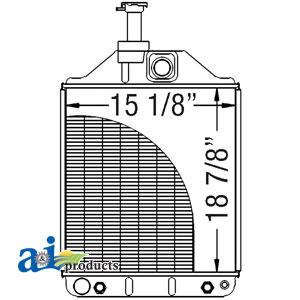 A-531981M94 Radiator w/ Oil Cooler, 4.796" Neck