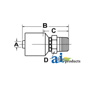 A-MP-06-08-W (HW-MP) Male NPTF Pipe - Rigid - Straight