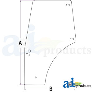 A-87620234 Glass; Cab Door, LH