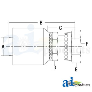 A-FFX-20-20-W (HW-FFX) Female "Seal-lok" Swivel Straight