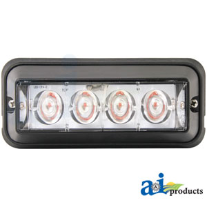 A-WA9810 Warning Light, LED Strobe Effect Amber Light, Black Housing