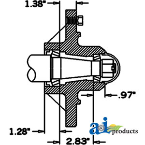 A-HS450088 Hub & Spindle Assy. (8 Bolt)