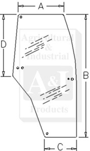 A-192004A6 Glass, Door (RH)