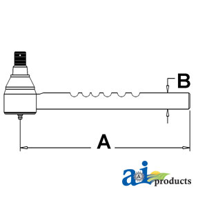 A-D0NN3A300A Drag Link End, Front