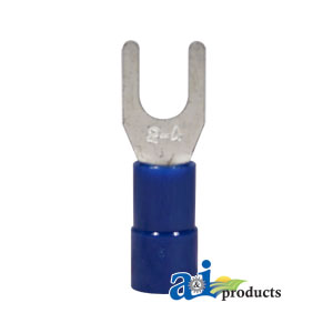 A-R14 Spade Terminal, Insulated, Wire Size 16-14, Stud Size #8, 10 Pk