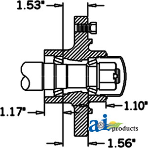 A-HS356066 Hub & Spindle Assy. (6 Bolt)