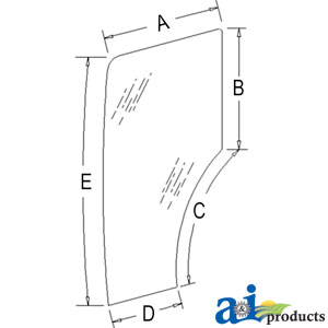 A-44910453 Glass Door; (LH); 6 Holes