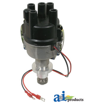 A-107304C91 Distributor, New, Electronic Ignition, 6 Volt Positive Ground