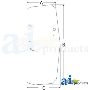 A-T205160 Glass, RH Door