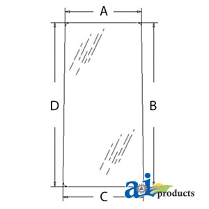 A-4369556 Glass, Rear (LH)