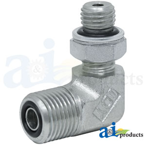 A-38H5022 Elbow Fitting, 90 Deg Adj Stud Elbow, ORFS