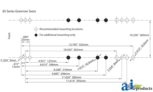 A-3784092M92 Seat, Grammer; Manual Adjust