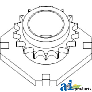 A-AH143227 Sprocket, Drive; 17 Tooth / 50 Chain
