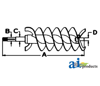 A-AH146214 Auger, Loading, Tank, Lower (Fold Down)