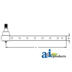 A-AR85946 Tie Rod, Long Outer (8 Cross Holes)