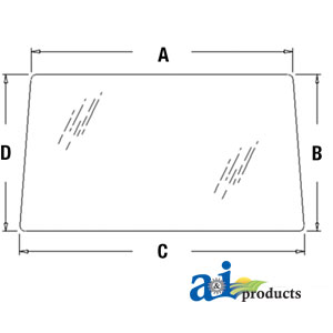 A-F98366 Glass, Rear, Upper