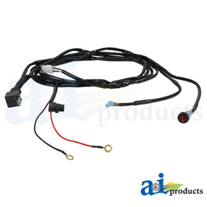 A-WLH1 Light Harness, 1 Light, Illuminated Rocker Switch W/ Mount Bracket, Relay & Fuse