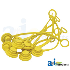 A-5205-4M-YE-P Yellow Dust Plug, 1/2" (10 pkg)