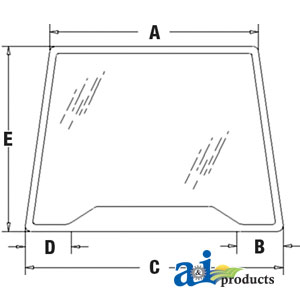 A-82000296 Glass, Windshield, Front