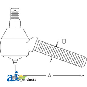 A-363161R92 Drag Link End, Rear