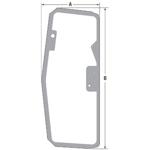 A-T255706 Glass; Cab Door, RH
