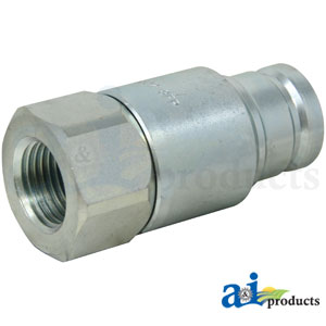 A-FF-502-8FP-P Flat Hydraulic Coupler Plug, Male, 1/2" NPT
