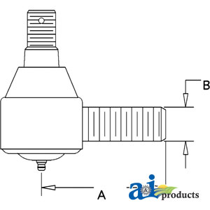 A-K207721 Cylinder End, Power Steering