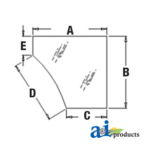A-T165336 Glass, Door, Lower (LH)