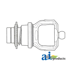 A-BP5730L0384 Tractor Yoke, Splined 1 3/8" - 6 Spline w/ Ball Collar, CV