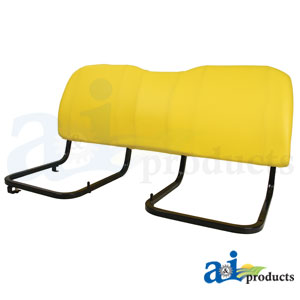 A-AM140623 Bench Seat Back, Yellow Vinyl, W/ Metal Frame