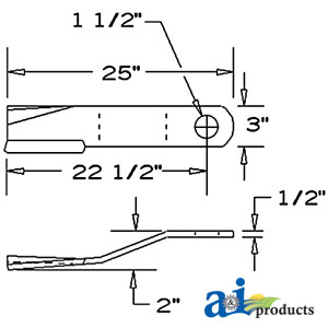 A-36BH Blade, Rotary Cutter, CCW, Flat