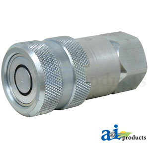 A-FF-501-8FP-P Flat Hydraulic Coupler Socket, Female, 1/2" NPT