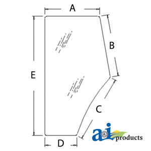 A-E9NN94032N18BB Glass, Door (LH)