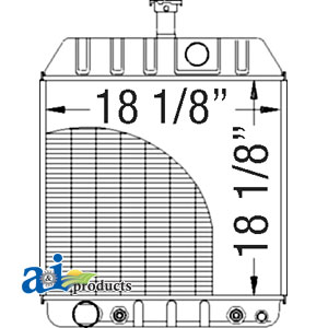 A-579337M92 Radiator (3 7/16" Neck) w/cooler