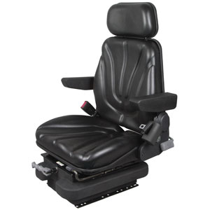A-F10M4115 Seat, F10 Series, Low Pro Mechanical Suspension, Black Vinyl